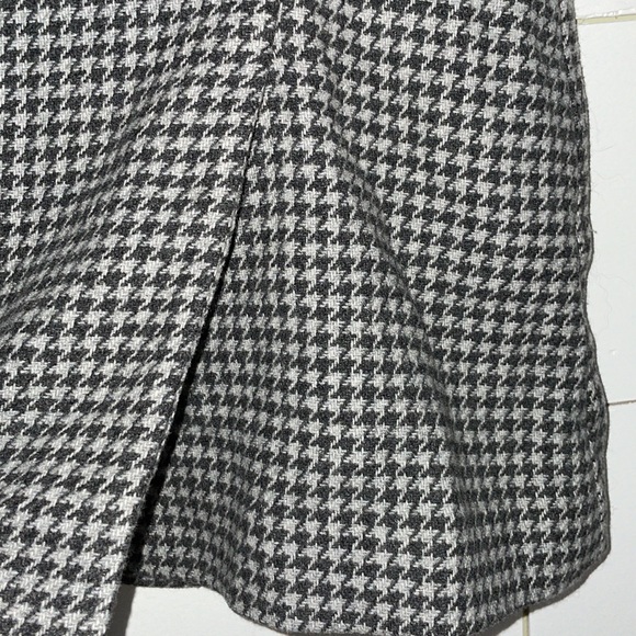 Houndstooth Patterned Lined Mini Skirt Grey/Dark Grey 6 #0066 - Picture 4 of 9